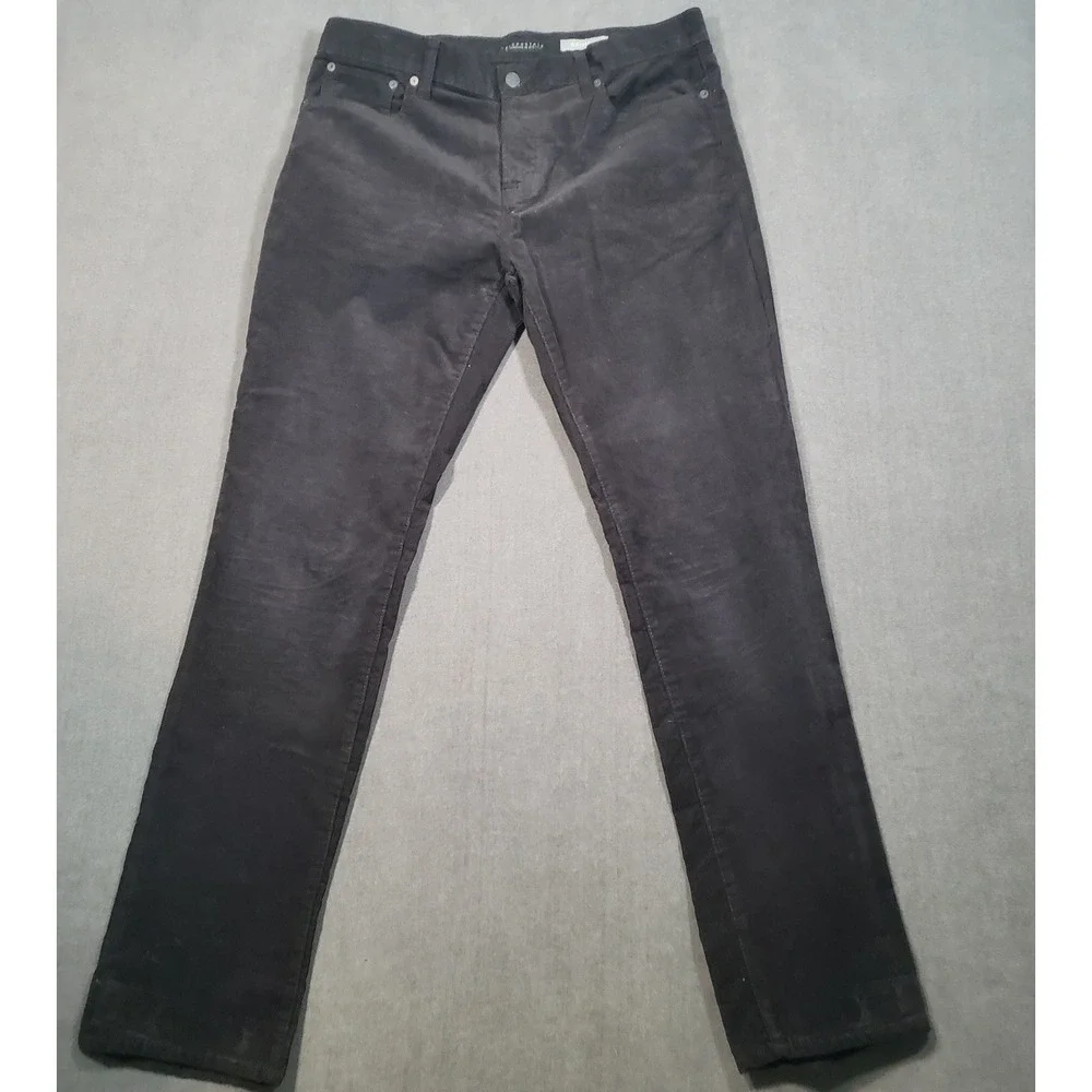 Aeropostale Corduroy Pants Mens 34/32 Black Skinny MGKTBA1